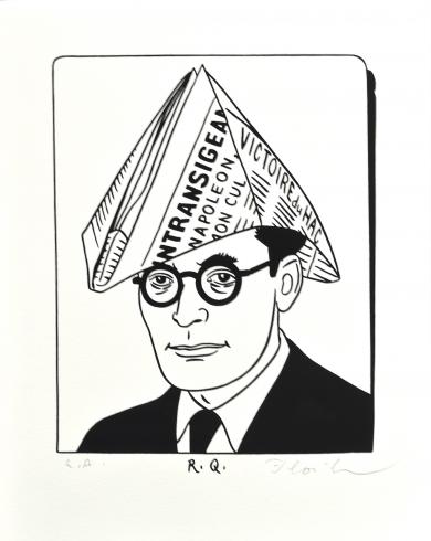 FLOC'H . Sérigraphie "Raymond Queneau" E.A signée
