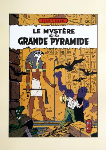 Jacobs . Affiche édition d'art "Le Mystère de la grande pyramide"