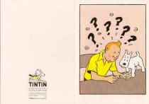 HERGÉ . Carte Double "Tintin point d'interrogation"