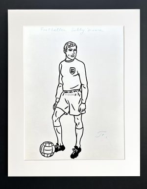 Floc'h "R.I.P. Britannia - Football Player Bobby Moore " - Dessin original