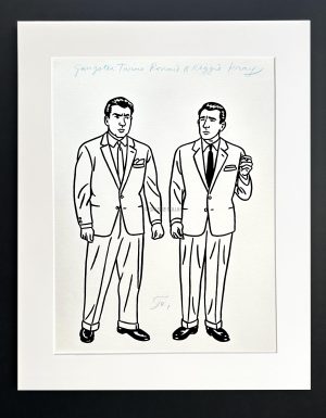 Floc'h "R.I.P. Britannia - Gangsters Twins Ronnie and Reggie Kray " - Dessin original