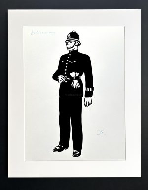 Floc'h "R.I.P. Britannia - Policeman " - Dessin original