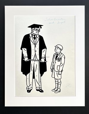 Floc'h "R.I.P. Britannia - Schoolmaster and Pupil " - Dessin original