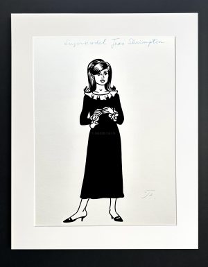 Floc'h "R.I.P. Britannia - Supermodel Jean Shrimpton " - Dessin original