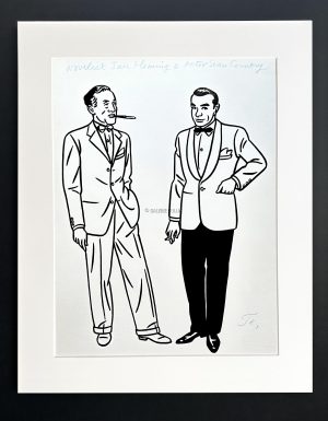 Floc'h "R.I.P. Britannia - Ian Fleming and Sean Connery" - Dessin original