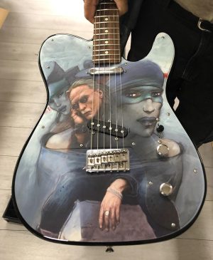 Bilal / Lucie Bevilacqua. Numbered and signed fender telecaster 25ex. guitar.