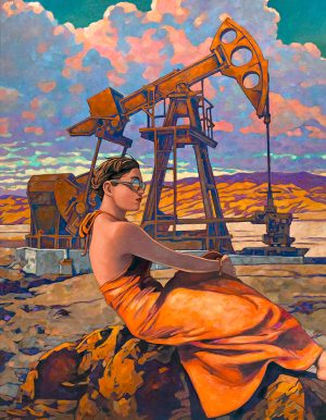Miles HYMAN • "Spindletop" Estampe pigmentaire numérotée, signée et limitée