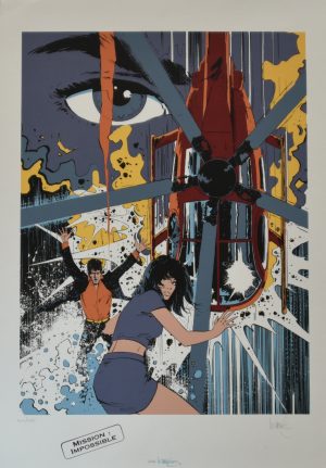 William . "Mission Impossible" silkscreen print, numbered and signed, 75 copies