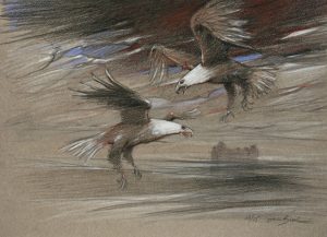 Enki Bilal • "Aigles"  Estampe pigmentaire N° signée 15 ex.