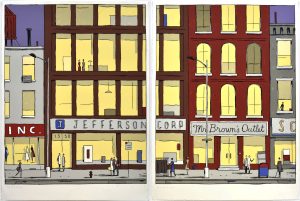 Francois avril-sérigraphie  Dyptique"Jeffersson-corp"