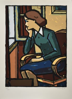 GÖTTING-Sérigraphie "Femme à la fenêtre" signée 120ex
