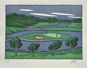 Loustal • LITHOGRAPHIE "L'île au green" E.A signée