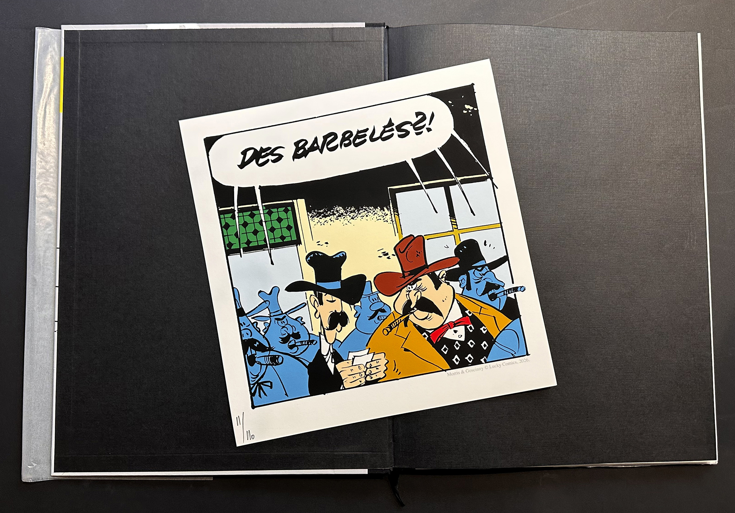 Livre Lucky Luke - Morris - Tiré à part en pigmentaire