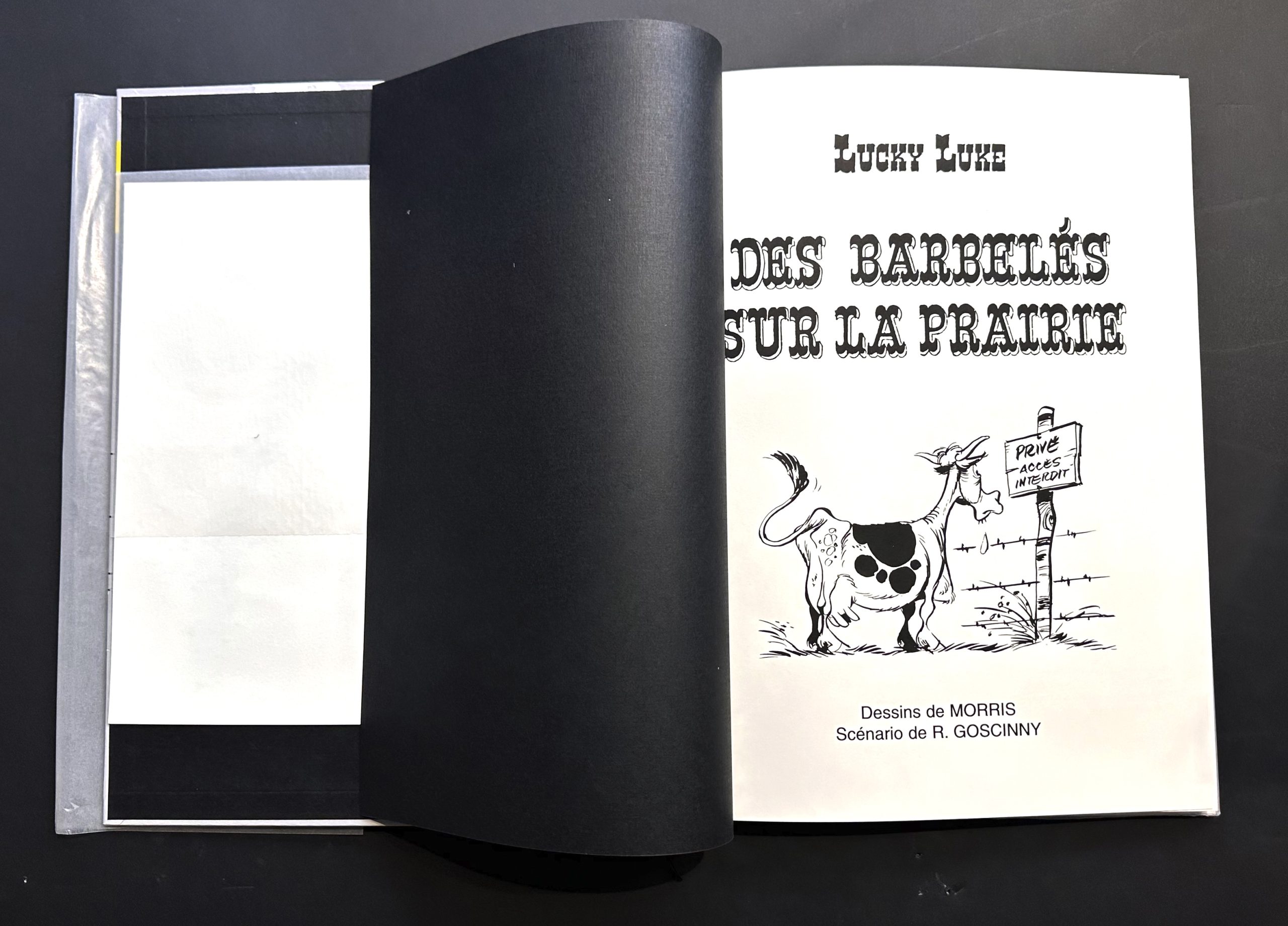 MORRIS • Livre Lucky Luke "Des barbelés dans la prairie" éd. luxe noir et blanc – Image 2
