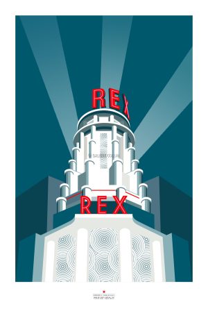 NELL GREY • "CINEMA GRAND REX" Estampe pigmentaire. Numéroté, signé 50 ex.