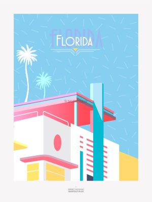 Nell Grey •"FLORIDA 1" Affiche édition d'Art. Numéroté, signé limité 50 ex.