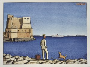 Loustal. Affiche édition d'art "Napoli"
