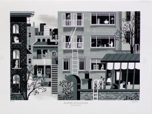 Alexandre Clérisse "Rear Window" by Hitchcock. Signed, numbered silkscreen print ex. limited to 100 ex.