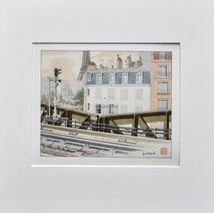 André JUILLARD • Estampe pigmentaire "de la station-bir-hakeim" numérotée signée limitée à 25ex.