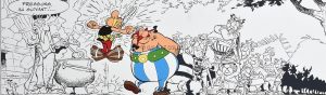 ASTERIX ET OBELIX - SERIGRAPHIE  " La distribution de la potion magique "n° et signée, limitée à 100