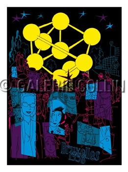 DUPUY ET BERBERIAN - SERIGRAPHY BRUSSELS 1958