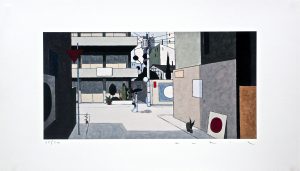 François AVRIL • "Kagurazaka" Estampe pigmentaire édition limitée. 50 exemplaires