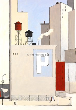 François AVRIL N° 13 "THE CORNER PARKING" Estampe pigmentaire Edition limitée