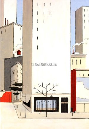 François AVRIL N° 16 "THE METALLIC TREE" Estampe pigmentaire Edition limitée
