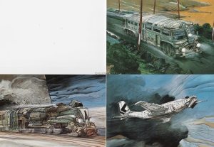BILAL 3 Cartes Postales "MOYENS DE TRANSPORT-TRANSIT1997"