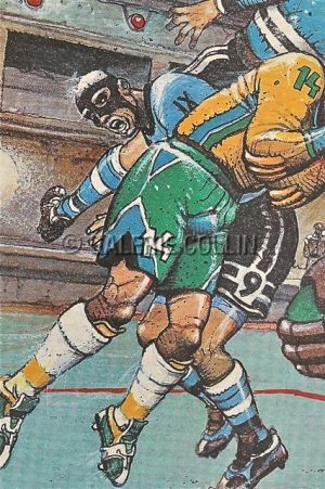 BILAL . Carte postale " HORS JEU "