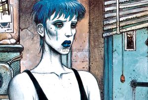Enki BILAL .  CARTE POSTALE -  "  La Femme Piège "detail planche 5