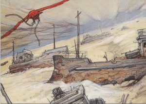 BILAL . Carte postale. " Partie de chasse " Epitaphe