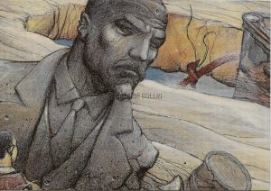 BILAL . Carte postale. " Partie de chasse " Epitaphe