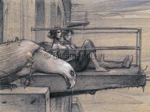 Enki BILAL • "Balcon" Affichette 18x24 cm - Album Julia & Roem