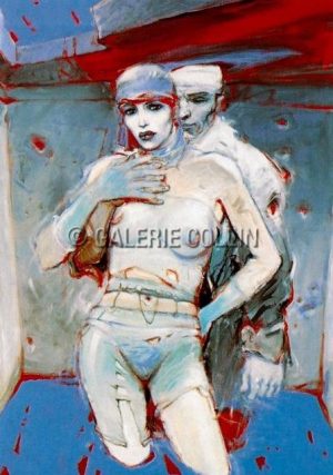 BILAL .  CARTE POSTALE -  " Bleu Sang Pire des cauchemars"