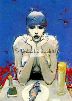 BILAL .  CARTE POSTALE -  " Bleu Sang "