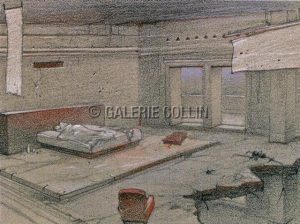 Enki BILAL • "Cauchemar" Affichette 18x24 cm - Album "Julia & Roem"