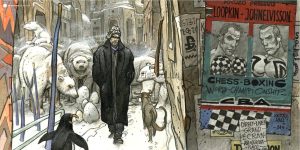 Enki Bilal • "Chess boxing"de l'album froid équateur / affiche édition d'art