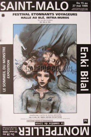 Enki BILAL - "ÉTONNANTS VOYAGEURS" exhibition poster