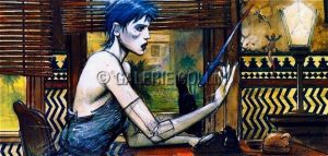 BILAL .  CARTE POSTALE 11x23 cm-  "  Jill Bioskop "