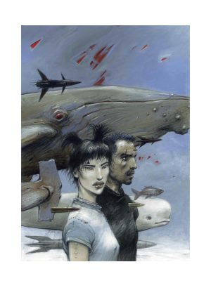Enki Bilal "La couleur de l'air" affiche édition d'art 70x50 n° et  signée, limitée à 299 ex: