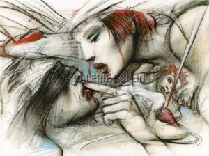 Enki BILAL •  "LÉCHÉ À L'AVEUGLE" Affichette poster édition d'Art 18x24 cm