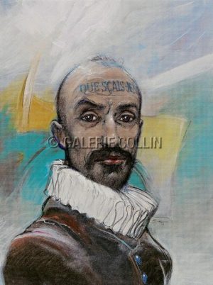 Enki BILAL • " Montaigne" Affichette Edition d'Art 24x18 cm