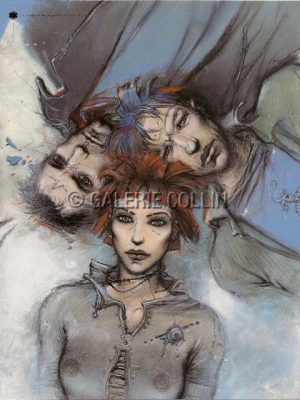 BILAL . AFFICHETTE  18x24 cm -  "Le Sommeil du Monstre"