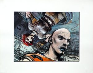 Enki BILAL • "FINCH" Sérigraphie numérotée, signée, limitée à 301 ex: