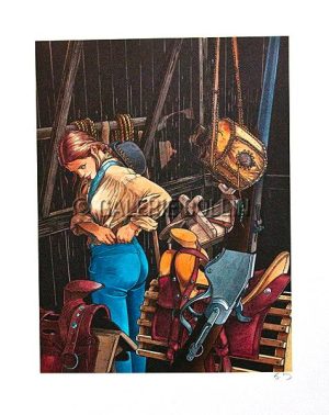 BOURGEON . EDITION d'ART - " LA PETITE FILLE BOIS CAÎMAN " N° ET SIGNE 199 EX.
