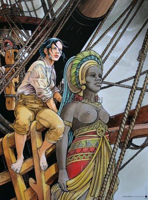 BOURGEON . AFFICHE édition d'ART  - " LE BOIS D'ÉBENNE "