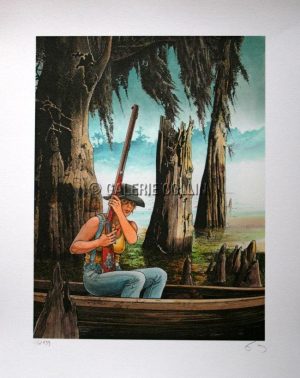 BOURGEON  ART EDITION - "THE GIRL DRINKS CAIMAN II" copy Limited to 199 EX.