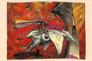 MOEBIUS • Carte postale "Métal Hurlant" Moebius "Arzach"