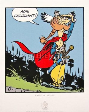 UDERZO . ASTERIX ET OBELIX . Sérigraphie  "Cassivellaunos"